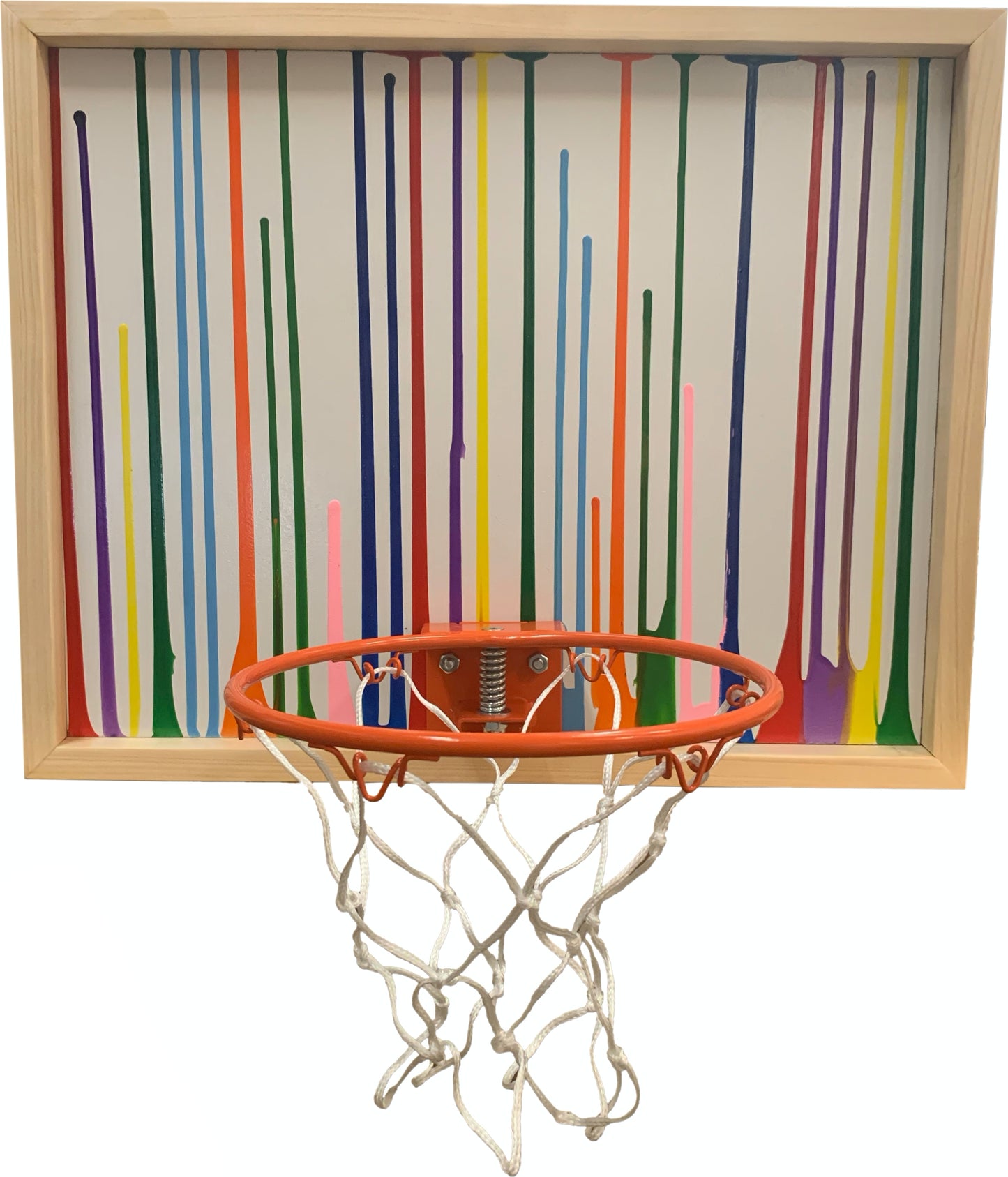 Rainbow Gravity Basketball Hoop Wall Art